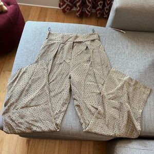 ultra rare Alexandre Vauthier wide leg silk pants